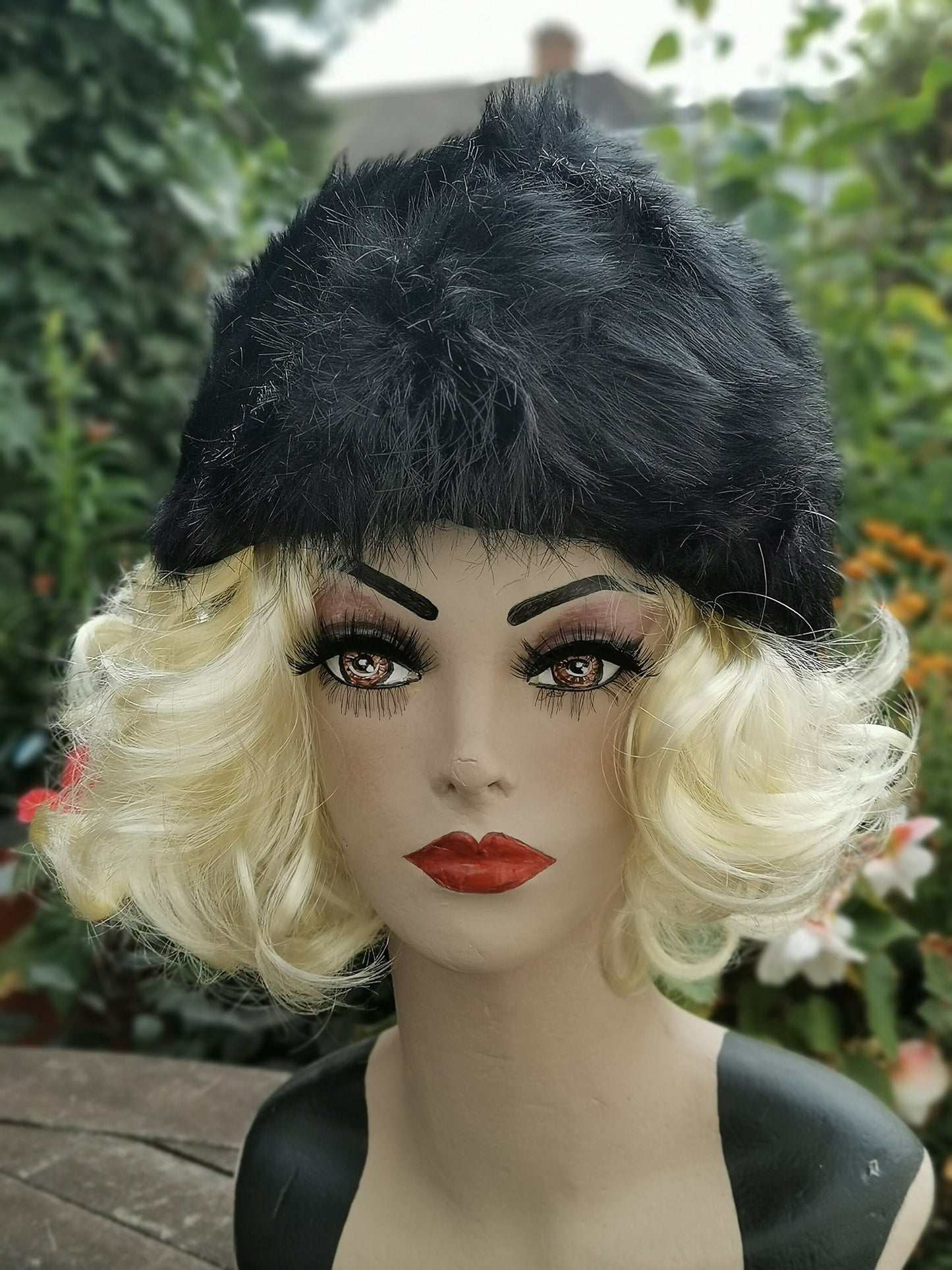 Furry Black Faux Fur Cossack Hat Adults' Women Men Ladies Unisex Winter Gift