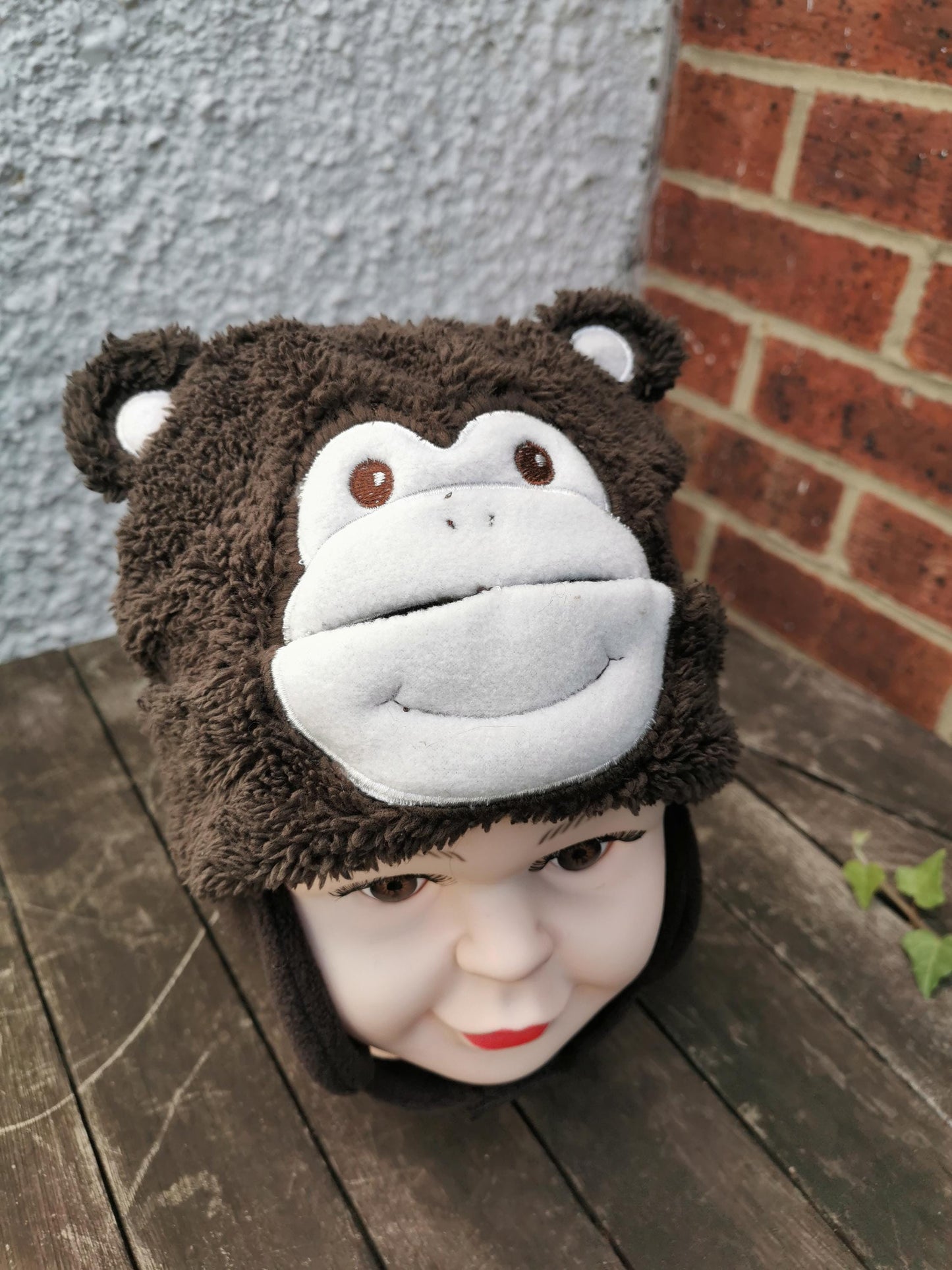 Babies' Soft Monkey Hat Brown Cute