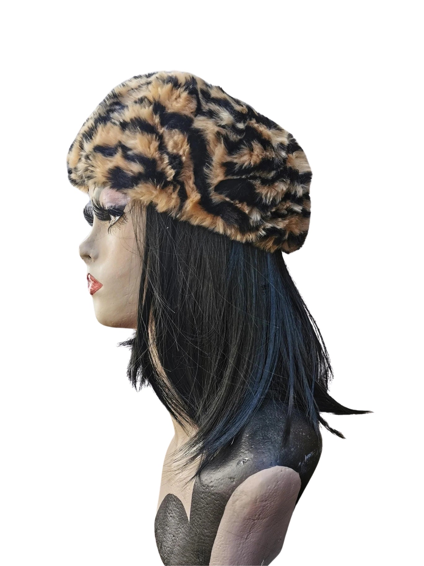 Animal Print Faux Fur Tiger Headband Christmas gift