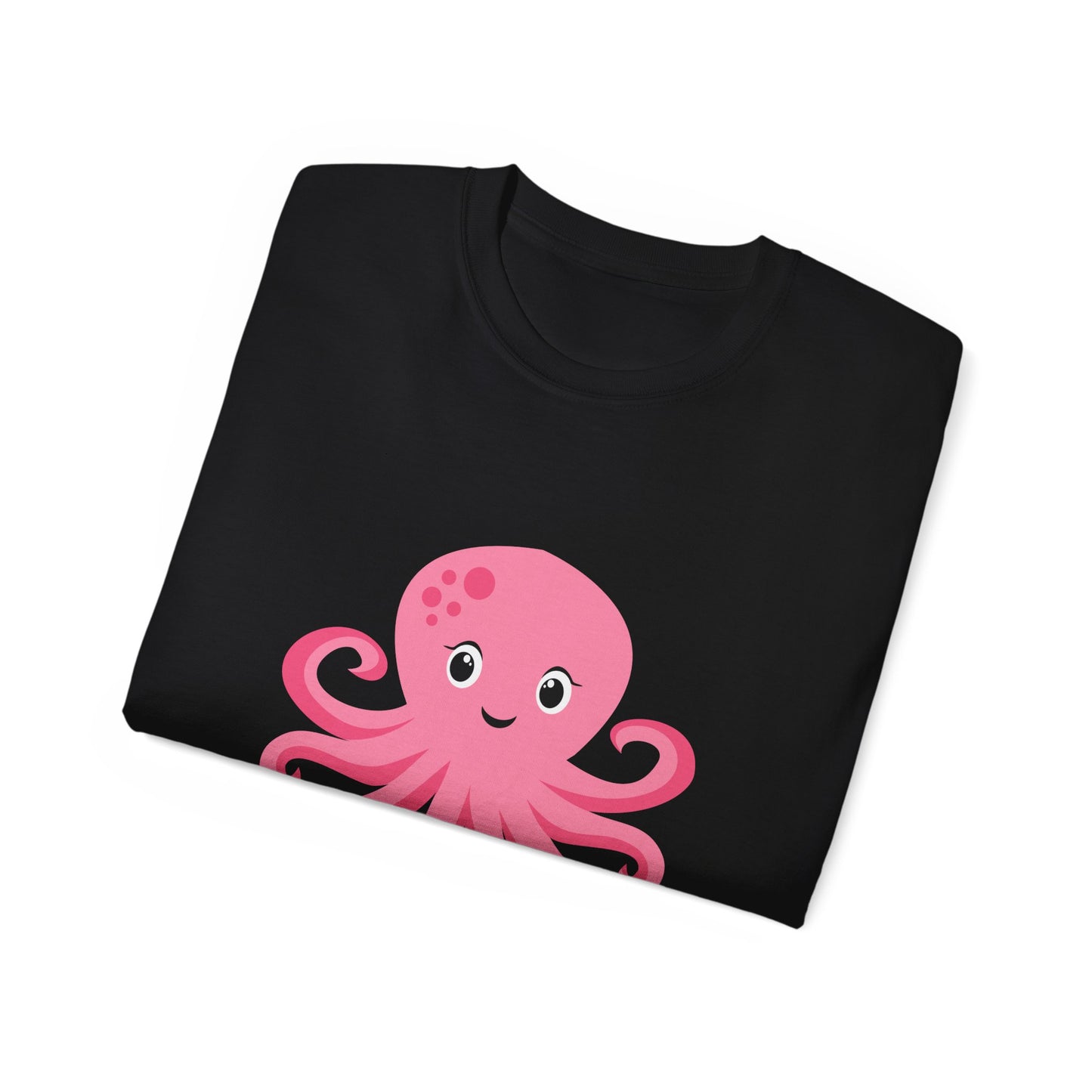 Cute Pink Octopus Graphic Tee — Kids' Playful Sea Creature Shirt Women