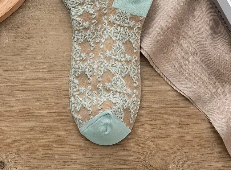 Vintage style ladies luxury feel socks