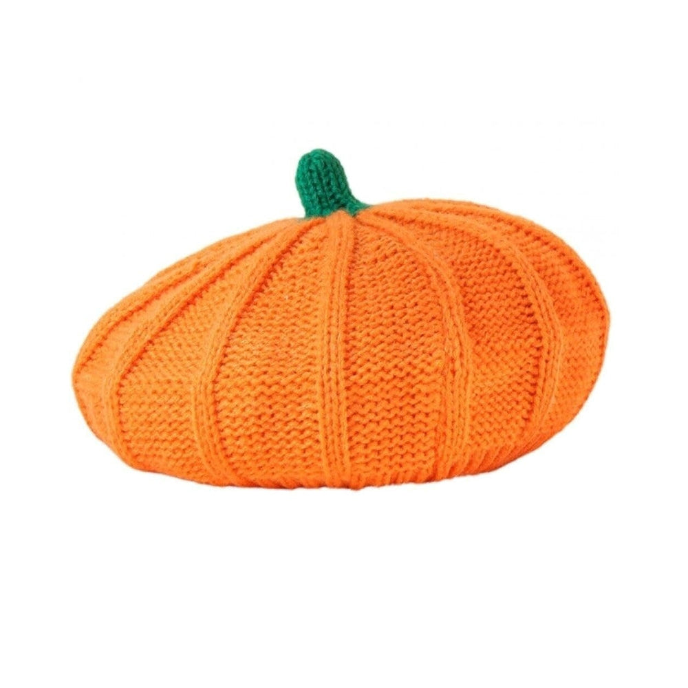 Baby Pumpkin Beret Knit Hat