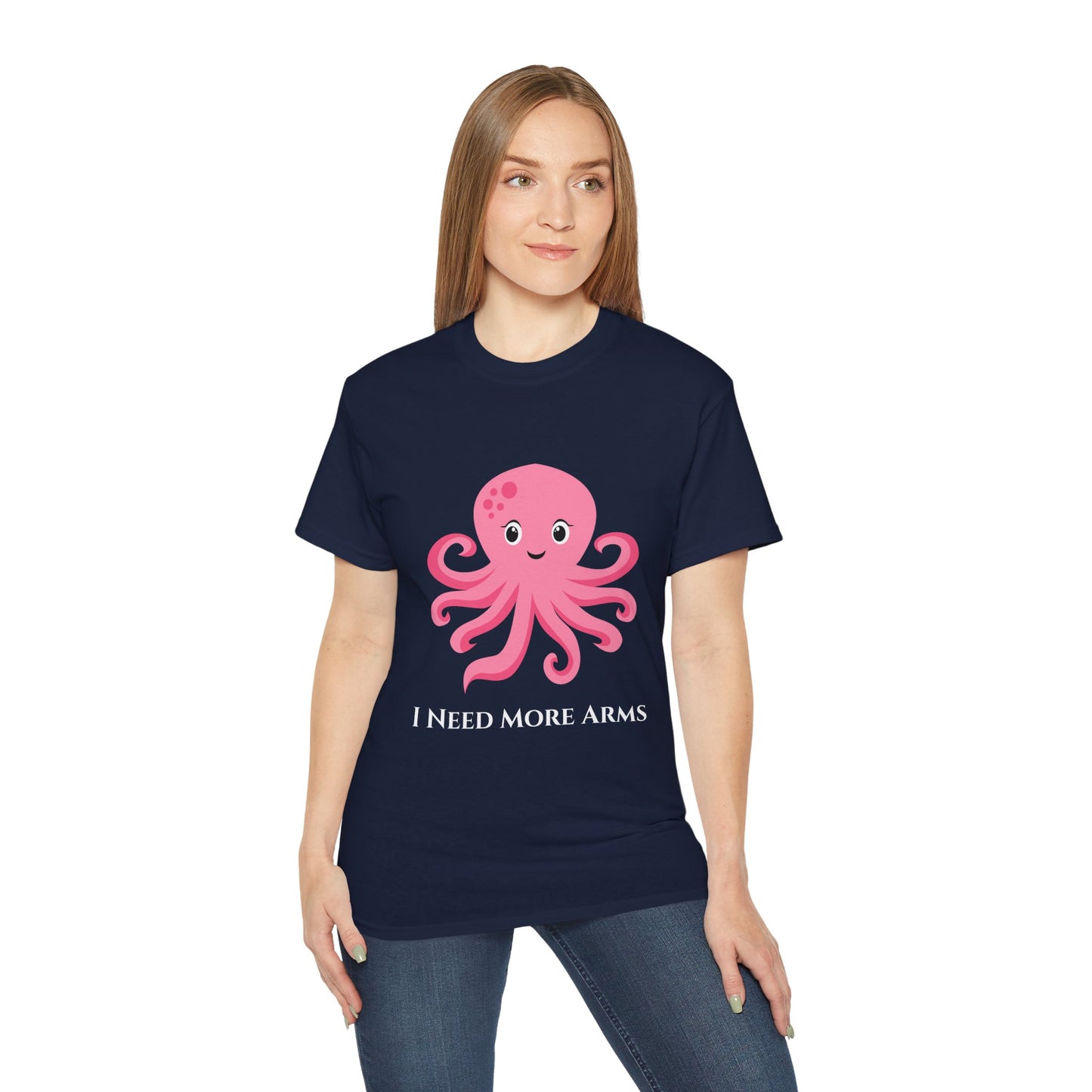 Cute Pink Octopus Graphic Tee — Kids' Playful Sea Creature Shirt Women