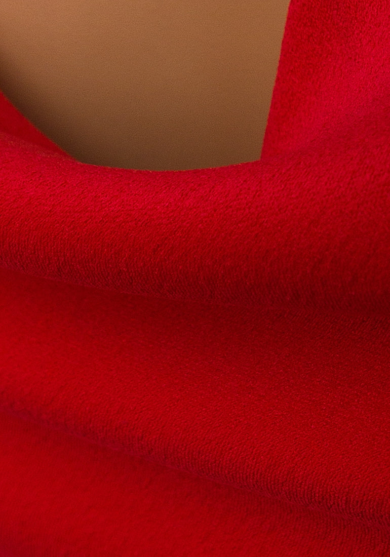 Red Satin Evening Long Maxi Dress Ball Prom