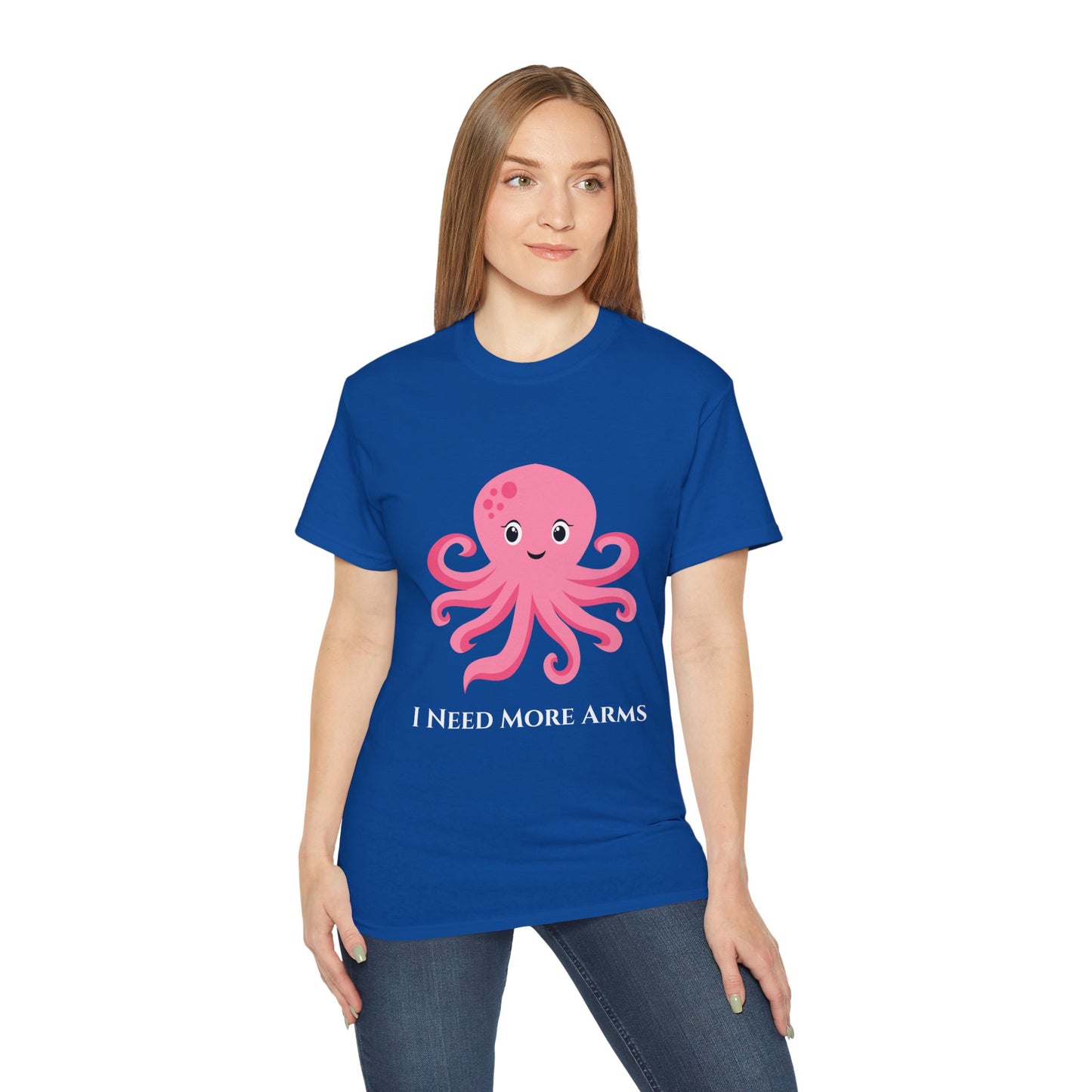 Cute Pink Octopus Graphic Tee — Kids' Playful Sea Creature Shirt Women