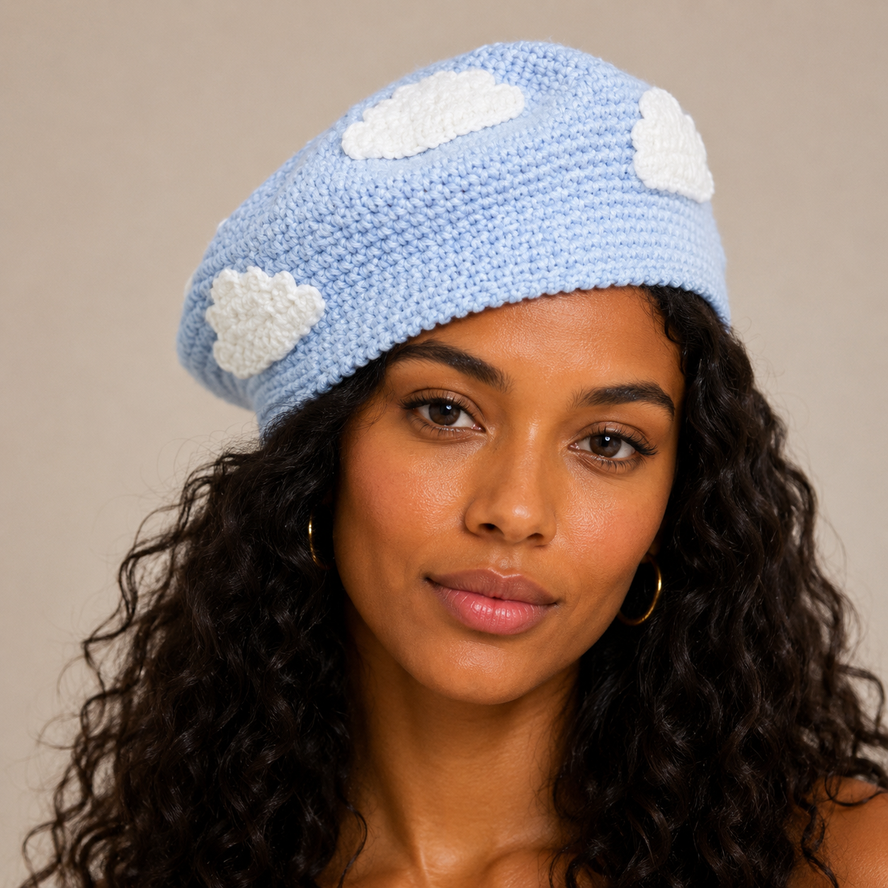 Blue Skies Crochet Beret