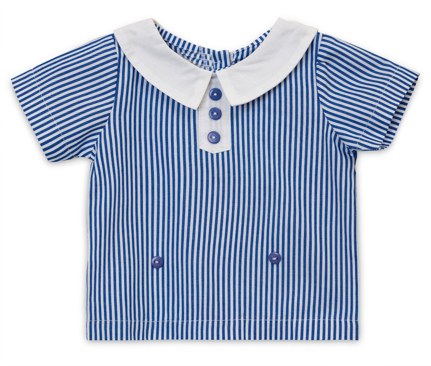 Spanish Style Baby Boy Blue White Set collar heritage