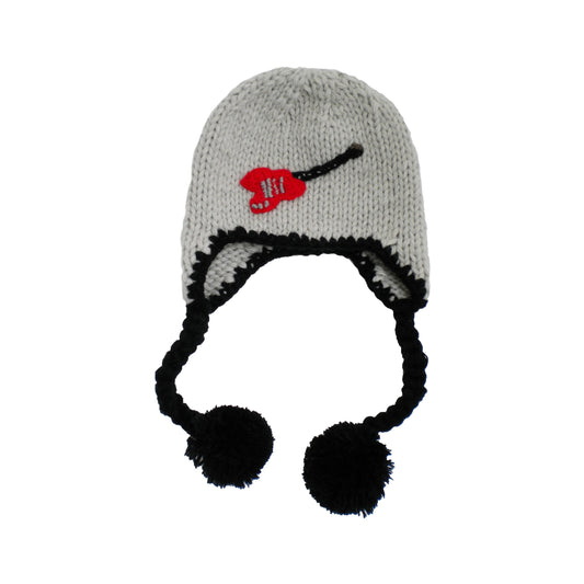 Hand Knit Children Baby  Boy Rockstar Guitar Beanie Hat Crochet detail