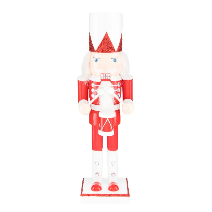 Traditional Wooden Soldier Nutcracker  Christmas Home Decoration - Gift Ornament  28cm 11in Red Green Gold