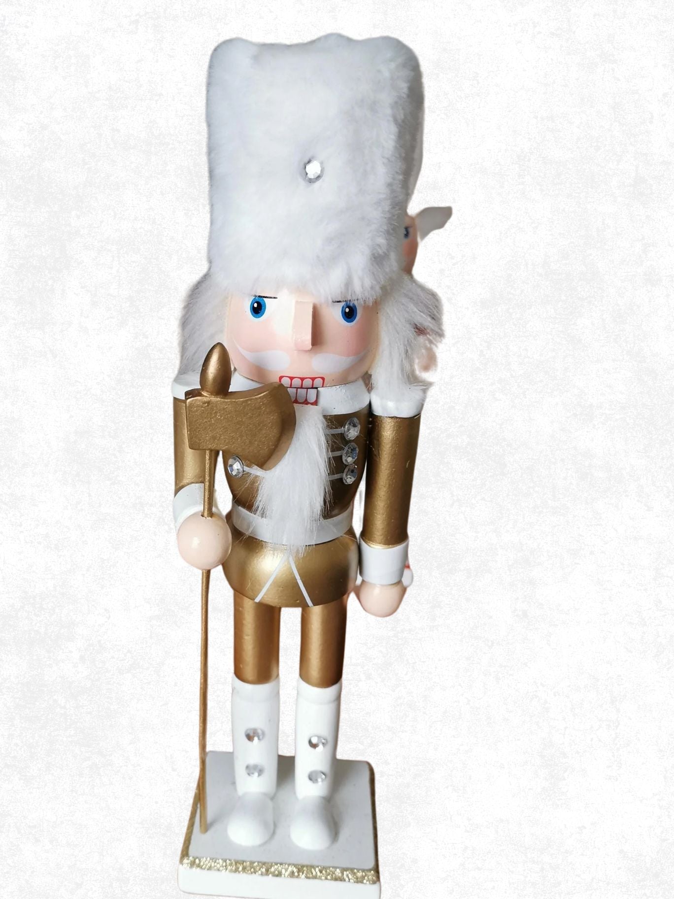 Traditional Wooden Soldier Nutcracker  Christmas Home Decoration - Gift Ornament  28cm 11in Red Green Gold